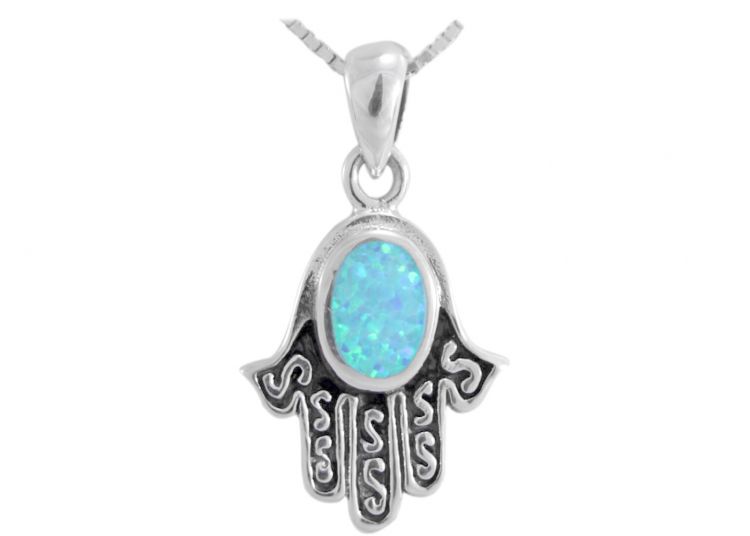 Buy Online Gorgeous Opal Hamsa Pendant Visit