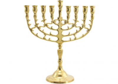 Shining Brass Chanukah Menorah