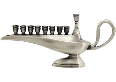 Genie Oil Lamp Design Hanukkah Menorah