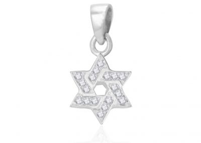 Silver Hamsa Pendant Micro setting Set With Cz 