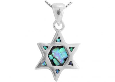Star of David and Opal Pendant