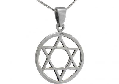 Sterling Silver Shema Disc Necklace 