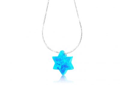 Magen David Star Opal Pendant In Pink