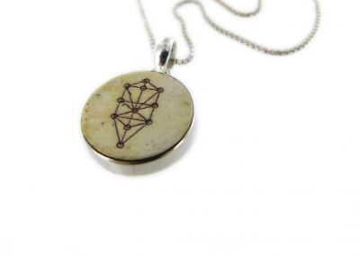 Jerusalem Stone and Silver Necklace