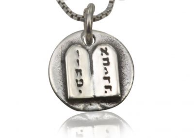 925 Sterling Silver Religious Pendant - Ten Commandments