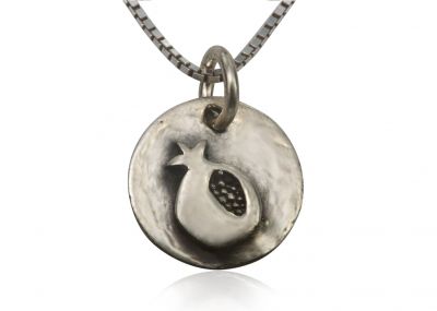 925 Sterling Silver Religious Pendant - Pomegranate 