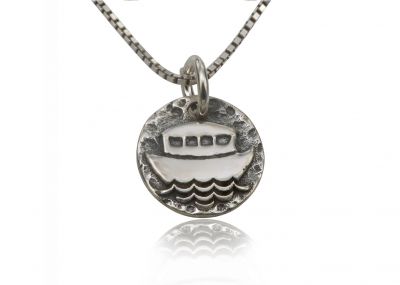 925 Sterling Silver Religious Pendant - Noah’s Ark 