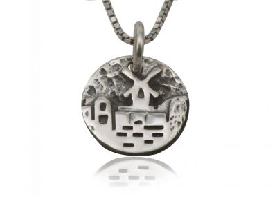 925 Sterling Silver Religious Pendant  - View Of Jerusalem