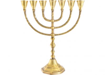 Traditional Brass Seven Branch Menorah 