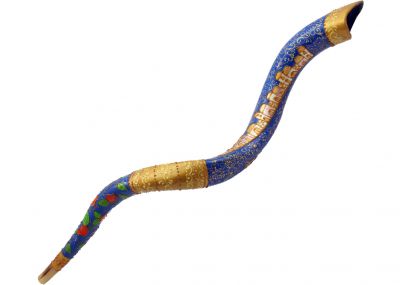 Beautiful Kudu Shofar with Jerusalem Walls