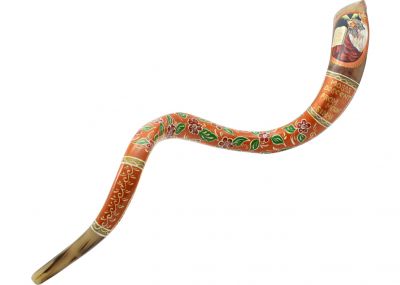 Shofar With Moses Descending from Mount Sinai