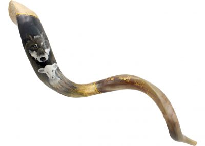 Artistic Yemenite Kudu Shofar By Sarit Romano  Noah's Ark