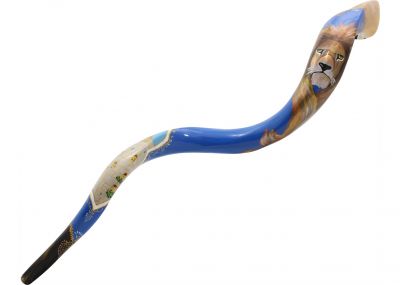 Kudu's Horn Shofar With Lion Of Juda Theme