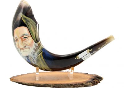 Ram Decorated Shofar By Artist Sarit Romano