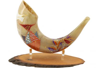 Shofar With Portrait of Menachem Begin