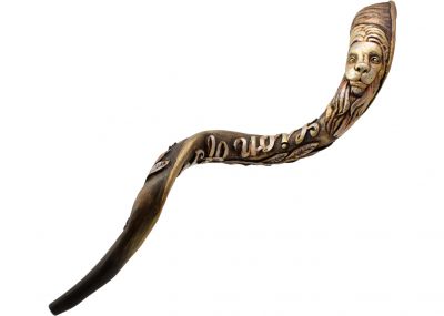 Beautifully Engraved Shofar by Andrey Sofin - Lion of Judah