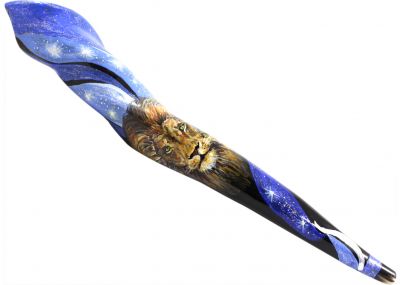 Hand-Painted Eland Shofar - Floral Design