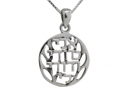 Sterling Silver Sterling Silver Disc Shema Necklace 