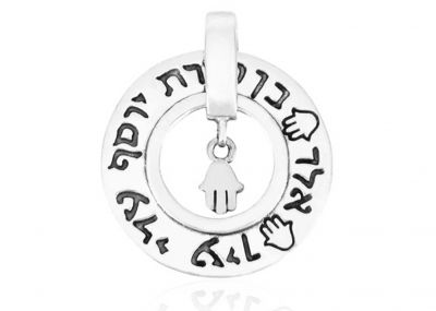 Silver 925 Star Of Devid Pendant Set With Opal