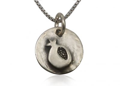 925 Sterling Silver Religious Pendant - Pomegranate