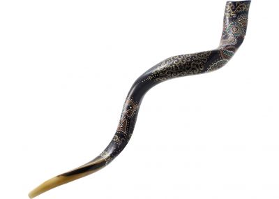Artistic Yemenite Kudu Shofar By Sarit Romano