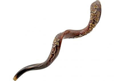 Engraved Kudu Shofar by Andrey Sofin - Grapevine